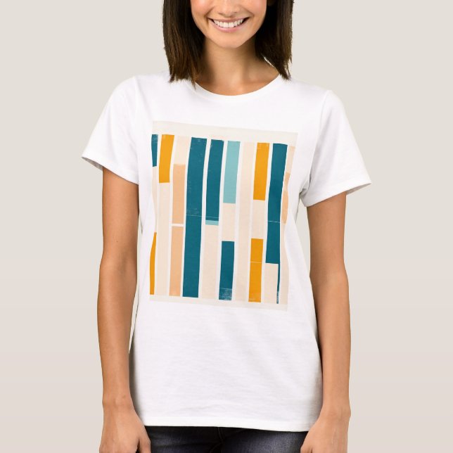 striped minimalist women's t-shirt (Front)