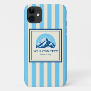 Striped Mountain ski resort name Case-Mate iPhone Case