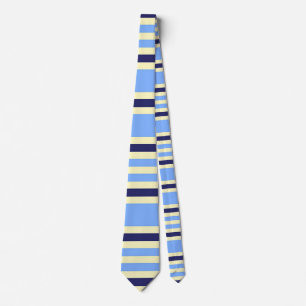 STRIPED NAVY BLUE AND SKY BLUE TIE