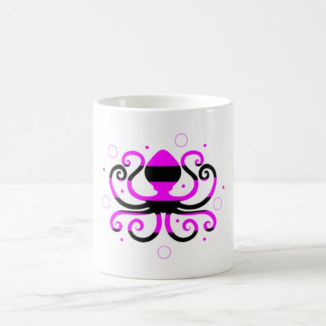 Striped Octopus Coffee Cup (Center)