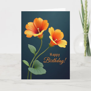 Striped Orange Bloom Art Card
