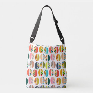 Striped Oval Halves Crossbody Bag
