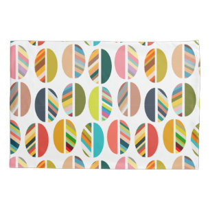 Striped Oval Halves  Pillowcase