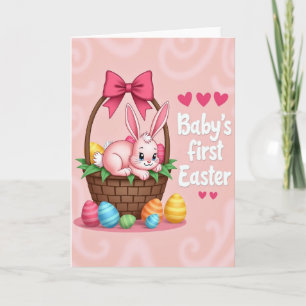 Striped Ovoid Basket Easter Card