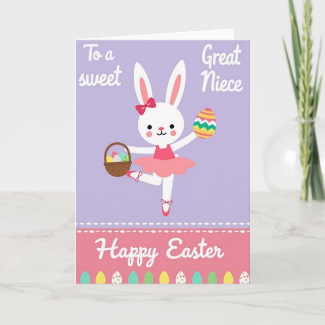 Striped Ovoid Easter Card (Front)