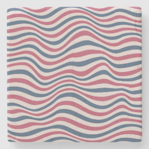 Striped pattern 2 stone coaster