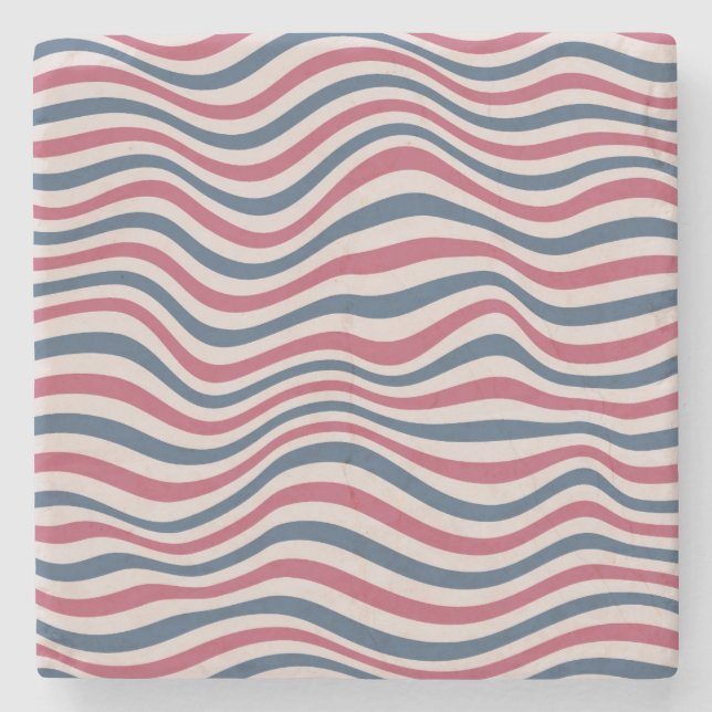 Striped pattern 2 stone coaster (Front)