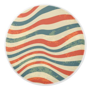 Striped pattern ceramic knob