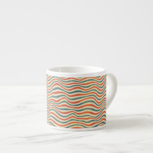 Striped pattern espresso cup
