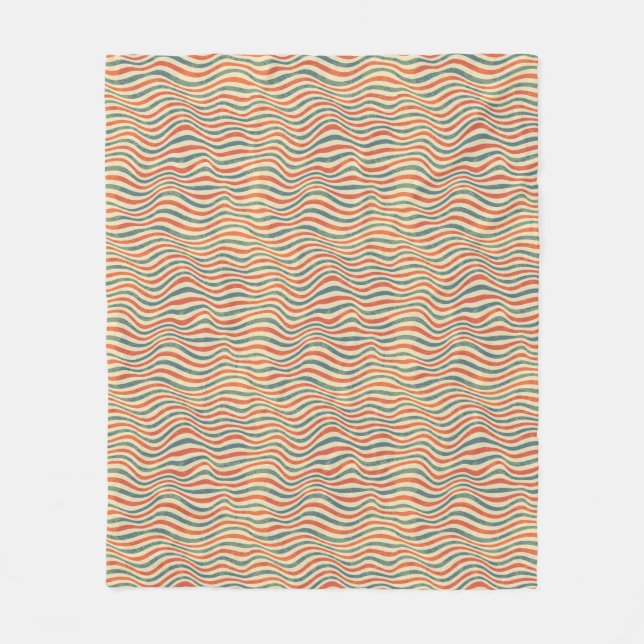 Striped pattern fleece blanket (Front)