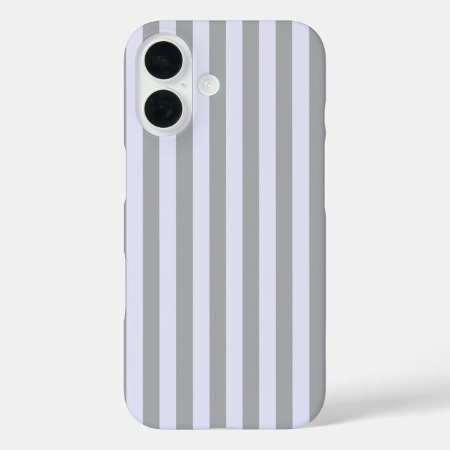 Striped pattern in grey and lavender Case-Mate iPhone case (Back)