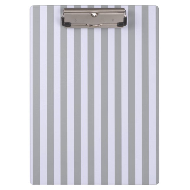 Striped pattern in grey and lavender clipboard (Front)
