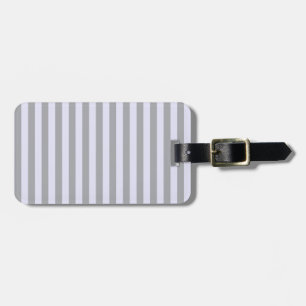 Striped pattern in grey and lavender luggage tag