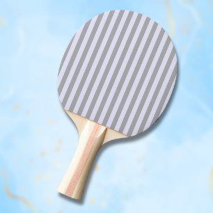 Striped pattern in grey and lavender ping pong paddle