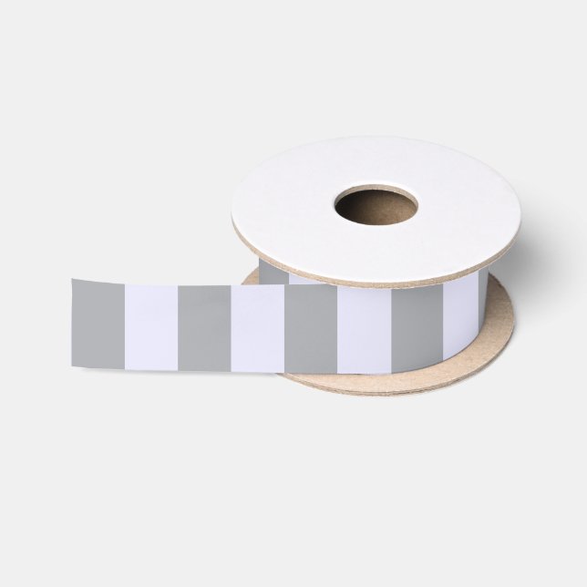 Striped pattern in grey and lavender satin ribbon (Spool)