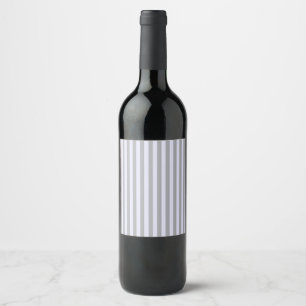 Striped pattern in grey and lavender wine label