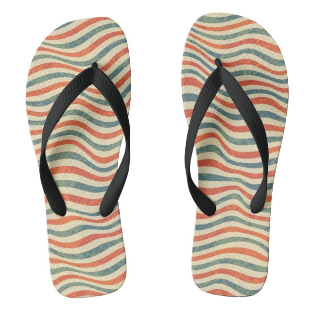 Striped pattern jandals (Footbed)