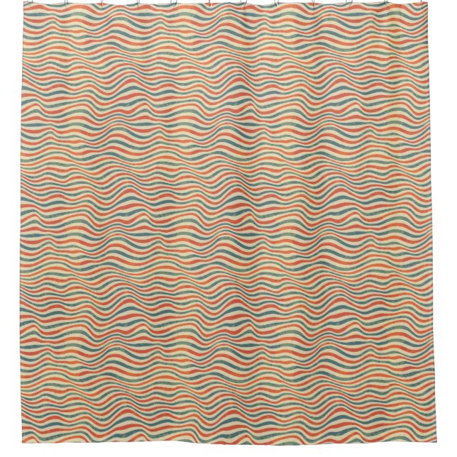 Striped pattern shower curtain (Front)