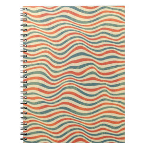 Striped pattern spiral notebook