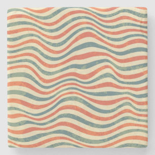 Striped pattern stone coaster