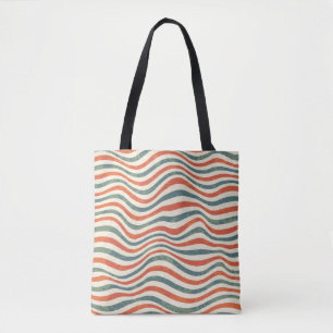 Striped pattern tote bag