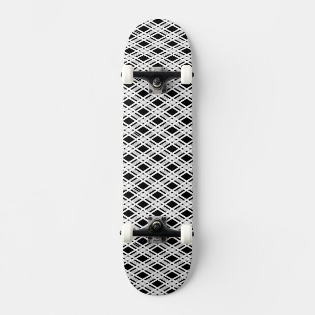 Striped Plaid Pattern Skateboard (Front)