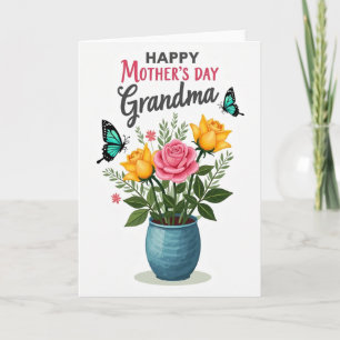 Striped Pot Mothers Day Card