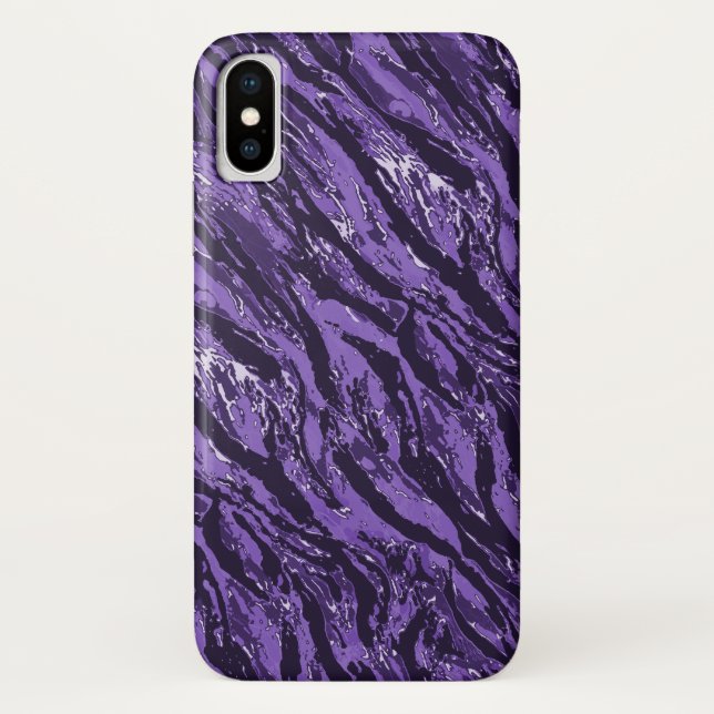 Striped Purple Camo Case-Mate iPhone Case (Back)