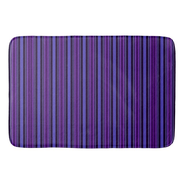 Striped Purples Bath Mat (Front)
