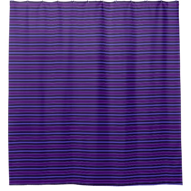 Striped Purples Shower Curtain (Front)