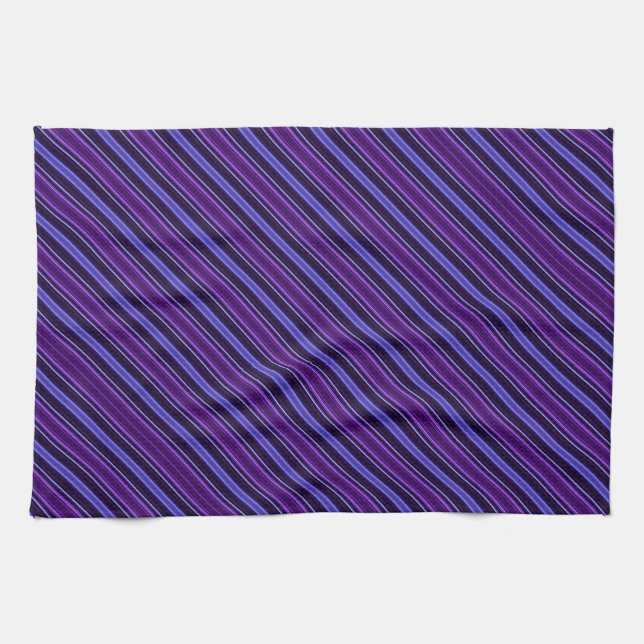 Striped Purples Tea Towel (Horizontal)