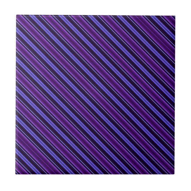 Striped Purples Tile (Front)