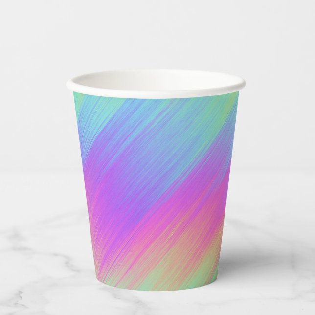 striped rainbow blend : paper cups (Front)