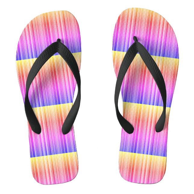 Striped rainbow colors jandals (Footbed)