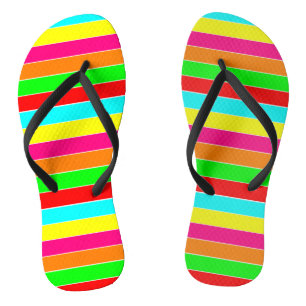 "Striped Rainbow" Jandals