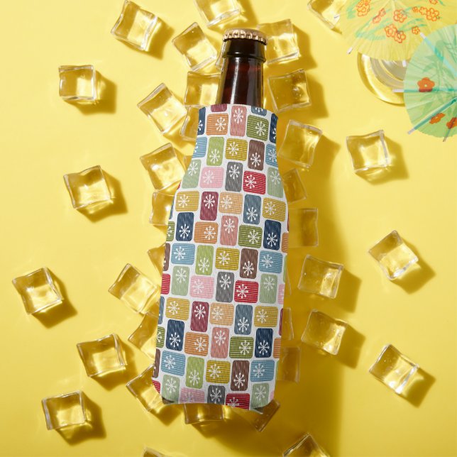Striped Rectangles  Bottle Cooler (In Situ Summer)