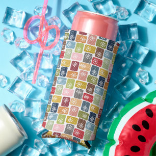 Striped Rectangles  Seltzer Can Cooler