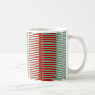 Striped Red and Green Pattern Coffee Mug