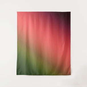Striped, red , green , gradient tapestry