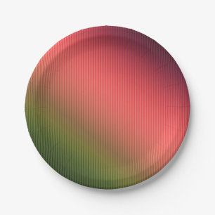 Striped, red , green , gradient  throw pillow paper plate