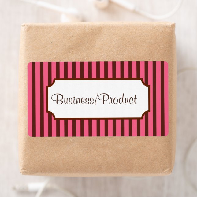 Striped Retro Business Labels (Insitu)