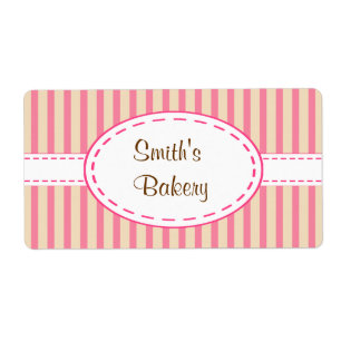 Striped Retro Business Labels