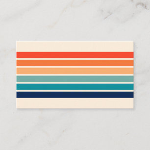 Striped Retro Stripes Business Card