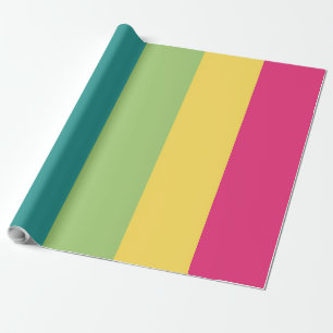 Striped Retro Stripes Pattern Wrapping Paper