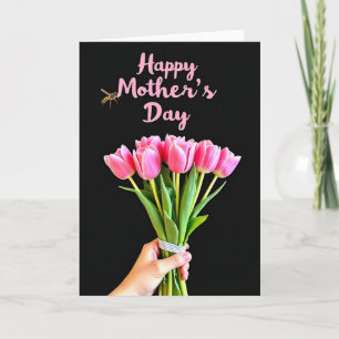 Striped Ribbon Flower Card