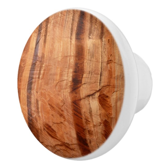 Striped Rock of Double Arch Alcove II at Zion Ceramic Knob (Right)