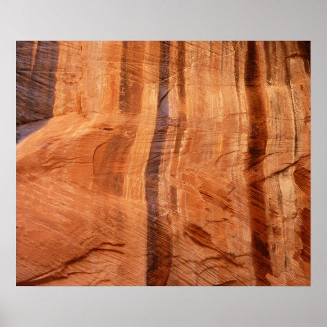 Striped Rock of Double Arch Alcove II at Zion Poster (Front)
