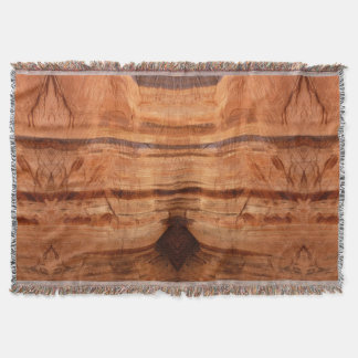 Striped Rock of Double Arch Alcove II at Zion Throw Blanket
