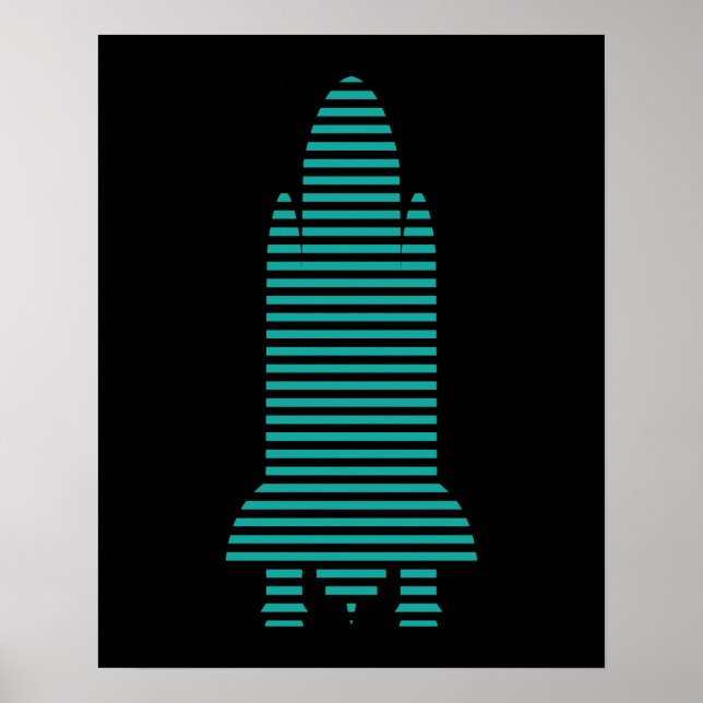 striped rocket poster (Front)
