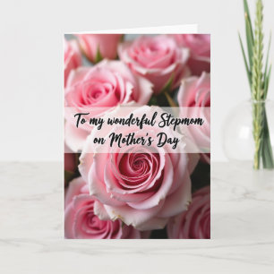Striped Rose Blossom Greeting Card